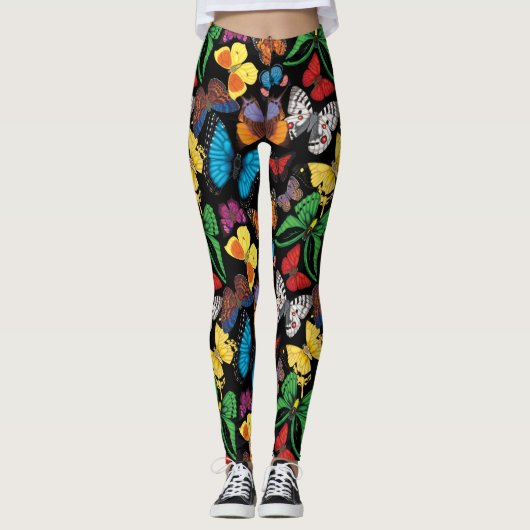 Butterfly World Dark Leggings (Voorkant)