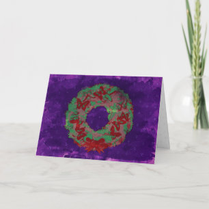 "Butterfly Wreath" Holiday Greeting Kaart (BlnkRGP