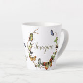 Butterfly Wreath Personaliseer Mok (Rechterhoek)