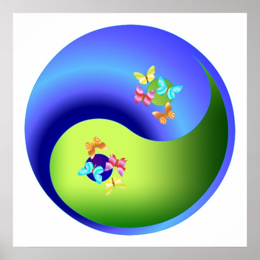 Butterfly Yin Yang Poster (Voorkant)