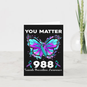 Butterfly You Problem 988 Zelfmoordpreventie bewus Kaart