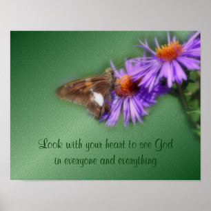 Butterfly Zie God Inspirerend Citaat Natuur Poster