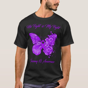 Butterfly Zijn gevecht is mijn gevechtstrisomie 18 T-shirt