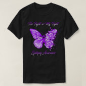 Butterfly Zijn gevecht is mijn strijd tegen epilep T-shirt (Design voorkant)