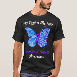 Butterfly Zijn gevecht is mijn strijd tegen reumat T-shirt