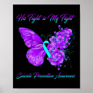 Butterfly Zijn gevecht is mijn strijd tegen zelfmo Poster