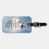 Butterfly "Zo geliefd" gedicht Bagagelabel (Voorkant horizontaal)