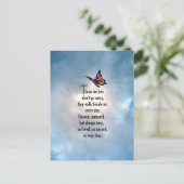 Butterfly "Zo geliefd" gedicht Briefkaart (Staand voorkant)