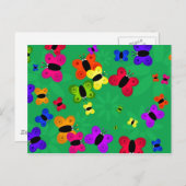Butterfly-zwerm Briefkaart (Voorkant / Achterkant)
