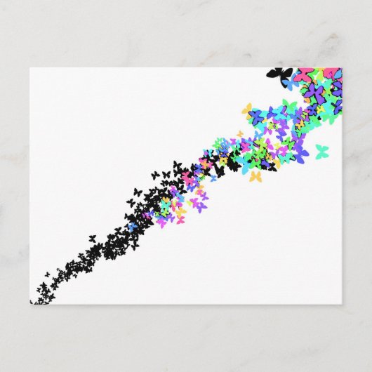Butterfly-zwerm Briefkaart (Voorkant)