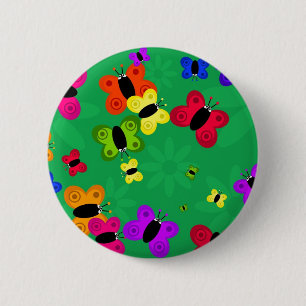 Butterfly-zwerm Ronde Button 5,7 Cm
