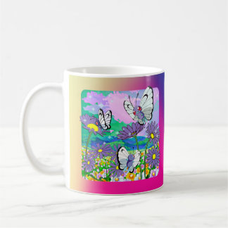 Butterfree Wildflower Mok – Schattige Pastel Vlind