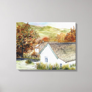 Buttermere Village, Lake District, Engeland Canvas Afdruk