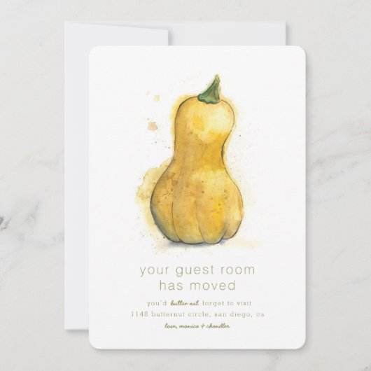 Butternut Funny New Home Moving Faire-part (Devant)