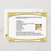 Butterscotch Bread Pudding Recipe Briefkaart (Voorkant / Achterkant)