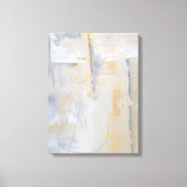 Butterscotch Grey White Modern Abstract schilderen Canvas Afdruk (Voorkant)