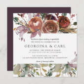 Butterum & Plum Faire-part de mariage | CARRÉ 1 (Devant / Derrière)