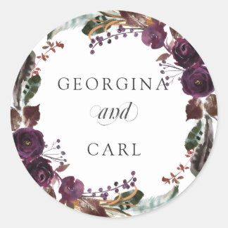 Butterum & Plum Gepersonaliseerde bruiloft Sticker