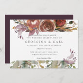 Butterum & Pruim bruiloft uitnodiging Landschap (Voorkant / Achterkant)