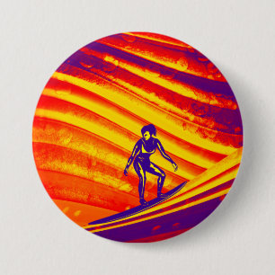 Button, Abstract zonneschijnontwerp Ronde Button 7,6 Cm