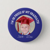 Button Afstuderen voor groep - blauw (Voorkant)