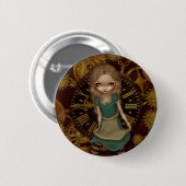 Button "Alice in Clockwork" (Voorkant /achterkant)