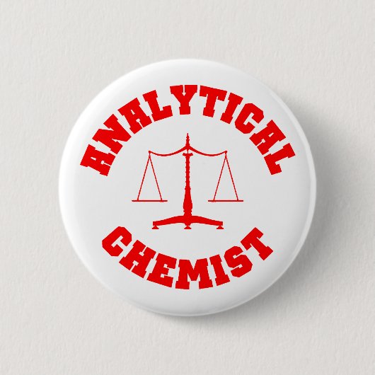 Button analytische scheikunde (rood) (Voorkant)