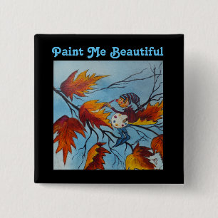 Button Ann Hayes Pixie Painting