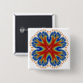 Button: Antarische Maanbloesem Vierkante Button 5,1 Cm (Voorkant /achterkant)
