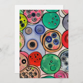 Button Art Feestdagenkaart (Voorkant / Achterkant)