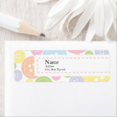 Button Baby shower retouradreslabel | Meisje Etiket (Insitu)