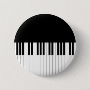 Button Badge - Piano-toetsenbord zwart wit