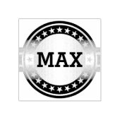 Button / banner - Stars grijs wit + YOURS Rubberstempel (Afrduk)