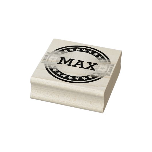 Button / banner - Stars grijs wit + YOURS Rubberstempel (Stempel)