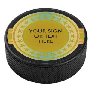 Button / banner - sterren goudkleurig + JONGEREN Hockey Puck