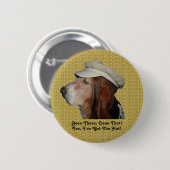 Button Basset Hound was er, klaar dat (Voorkant /achterkant)