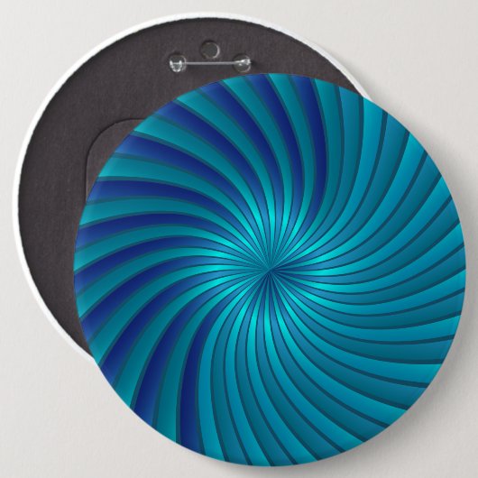 Button blauwe spiraalvortex (Voorkant /achterkant)