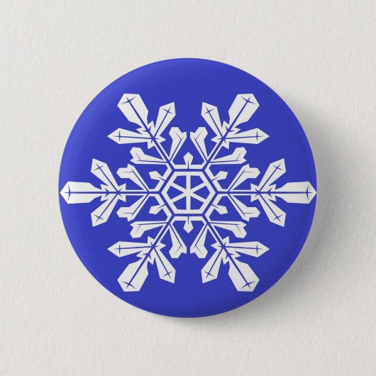 Button Blue Snowflake (Voorkant)