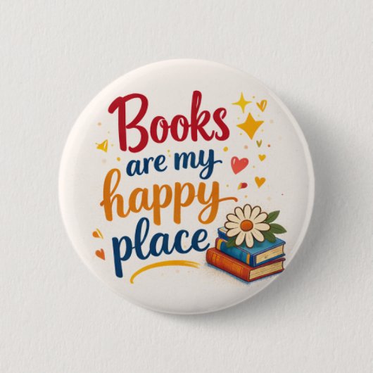Button_bookish Ronde Button 5,7 Cm (Voorkant)