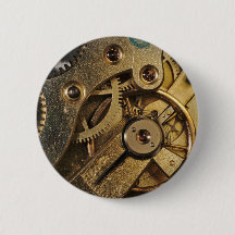 Button: Brass Hearted. Horloge