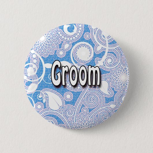 Button: bruidegom ronde button 5,7 cm (Voorkant)