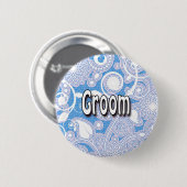Button: bruidegom ronde button 5,7 cm (Voorkant /achterkant)