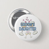 Button: bruidegom ronde button 5,7 cm (Voorkant /achterkant)
