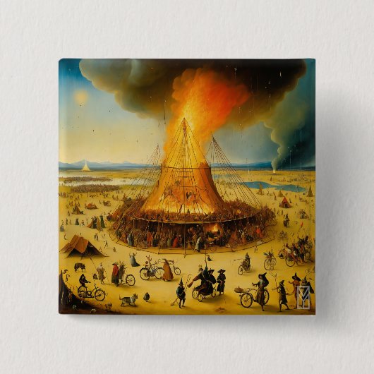 Button Burning Man in Boschian Vision (Voorkant)