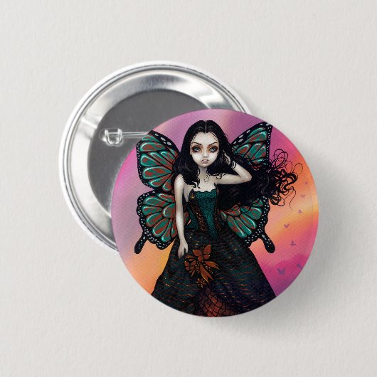 Button "Butterfly Sunset" (Voorkant /achterkant)