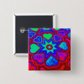 Button 'Colorful Love' Square (Voorkant /achterkant)