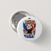 Button Design: I Love My Country - USA (Voorkant /achterkant)