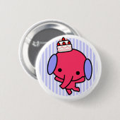 Button - Elephant - Blauwe strepen (Voorkant /achterkant)