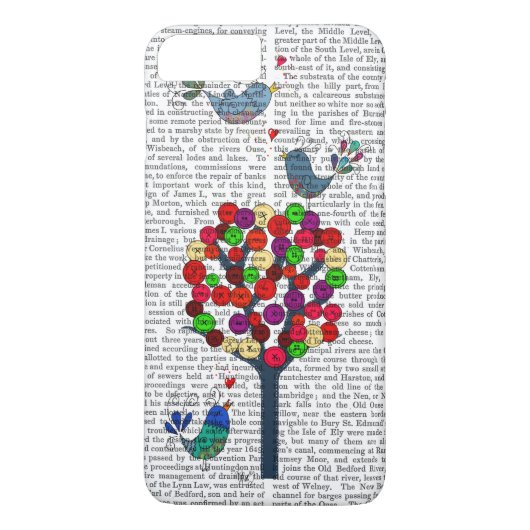 Button en vogels blauw Case-Mate iPhone case (Achterkant)