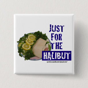 "Button enkel voor van de de heilbot" de Vierkante Button 5,1 Cm